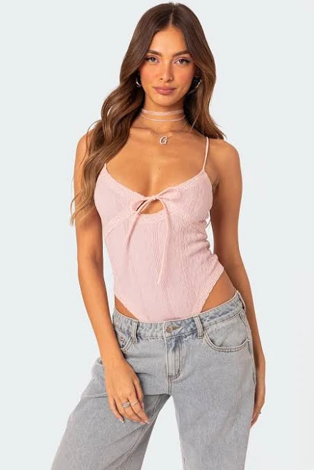 bodysuit Edikted Women's Lacey Knit Cut Out Bodysuit edikted $21.6