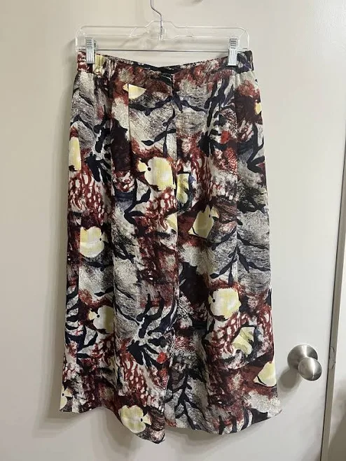 trousers Elle Flowra Wide Leg Floral Pants Sz M (item B16.2) eBay - huatiendat161219914 $25