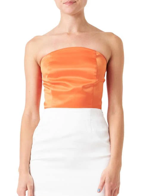 tube top Endless Rose Women's Strapless Satin Curved Bustier Nordstrom $70