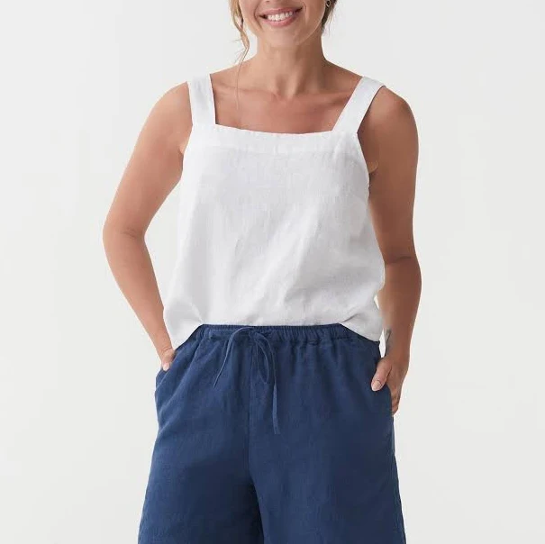 shorts Erie High Waisted Minimalist Linen Shorts with Drawstring Waist Etsy - MagicLinen $69.85