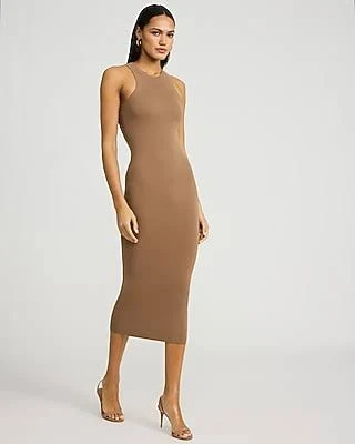 dress Express Women's Casual Ribbed Midi Dress Express $68