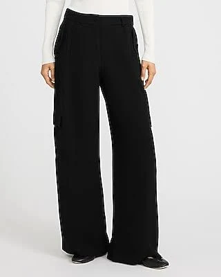 pants Express Women's Signature Crepe High Waisted Cargo Trousers Express $44