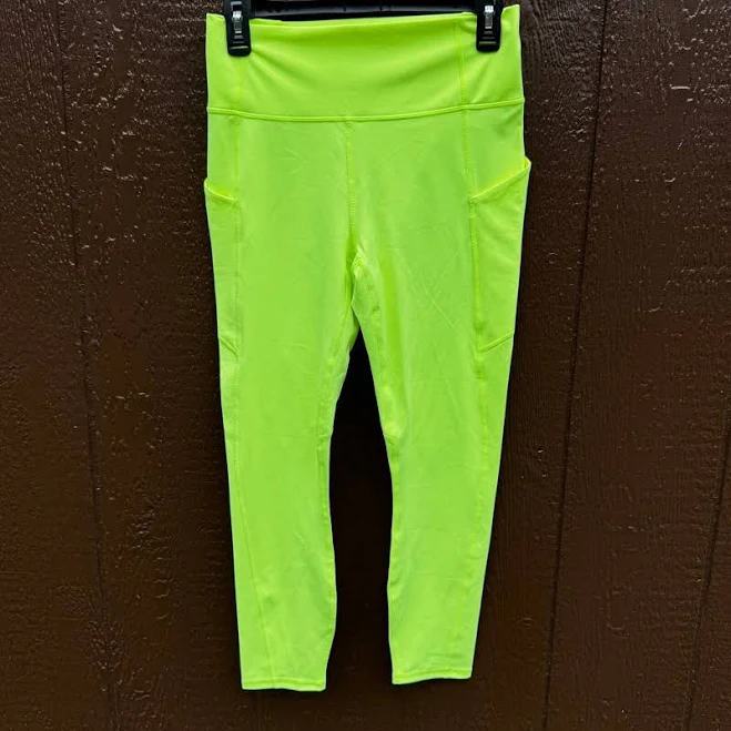 leggings Fabletics Oasis High Waisted 7/8 Highlighter Yellow Women's Leggings eBay $25