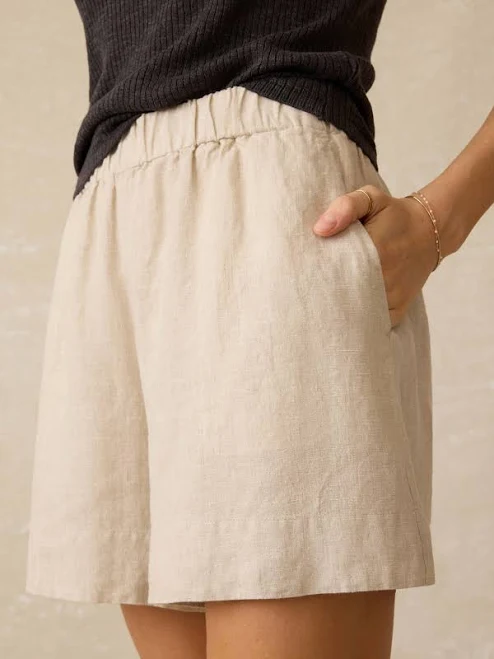 shorts Faherty Women's Laguna Linen Bayview Shorts Faherty $49