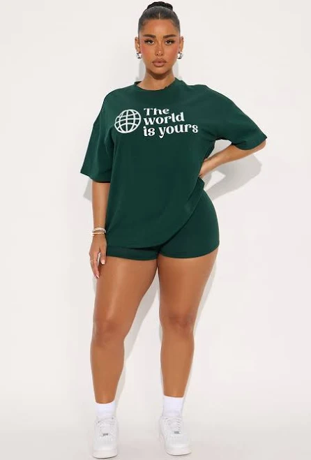 matching set Fashion Nova Conjunto de Short Your World Biker Shorts Fashion Nova $20.99