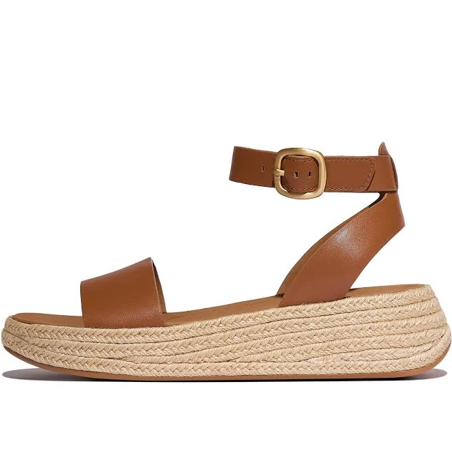 shoes Fitflop Women's Espadrille Leather Flatform Ankle-Strap Sandals FitFlop Official Shop $59