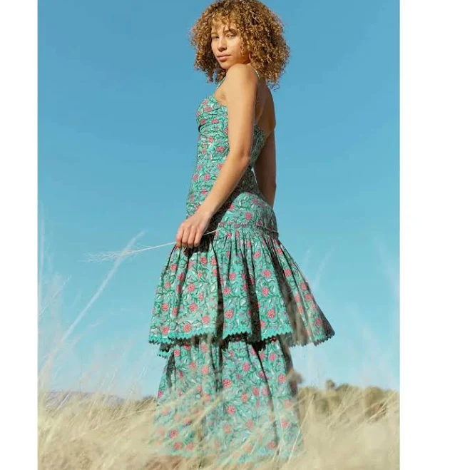 dress Floral Print Tiered Maxi Dress TikTok Shop $189