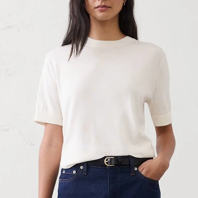 top Forever Short-Sleeve Sweater Banana Republic Factory $30