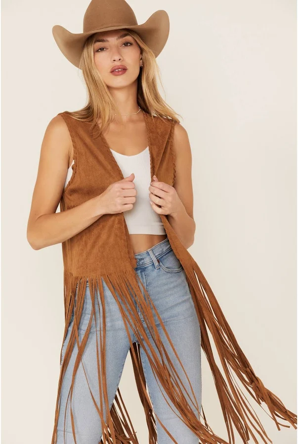 outerwear Fornia Women's Suede Fringe Vest eBay - sheplers $50.2