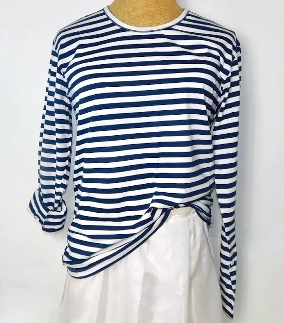 t-shirt French Stripes Cotton T-Shirt Etsy - Seller $65