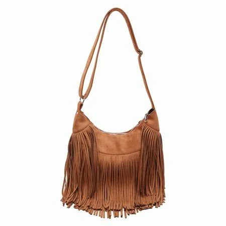 bag Fringe Hobo Vegan Suede Tassel Bag Walmart - Maxmin $19.39