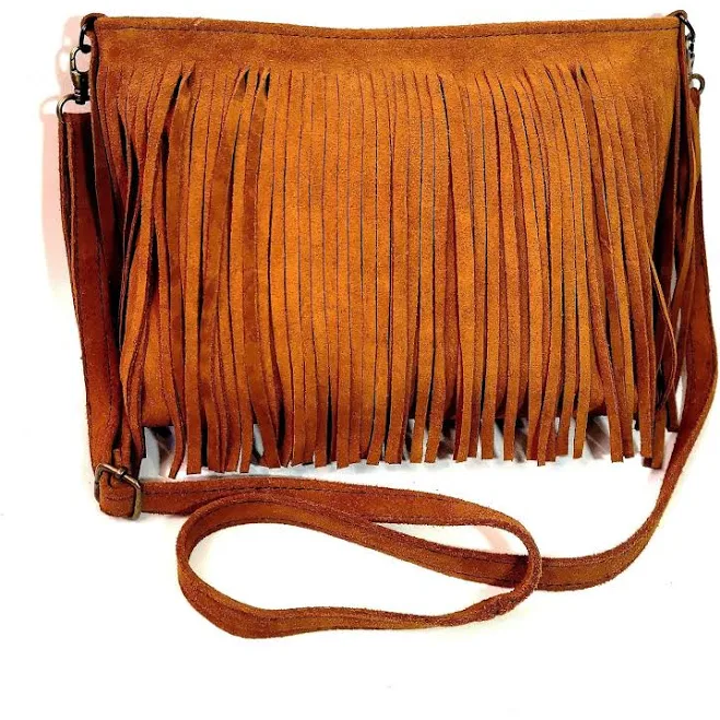 bag Fringed Suede Crossbody Bag Etsy - Seller $95