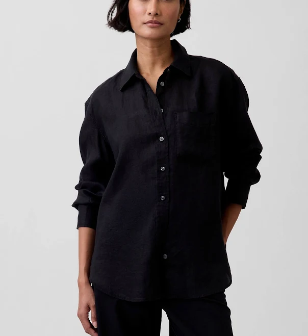 outerwear Gap Women's Oversized Linen Shirt Gap $63