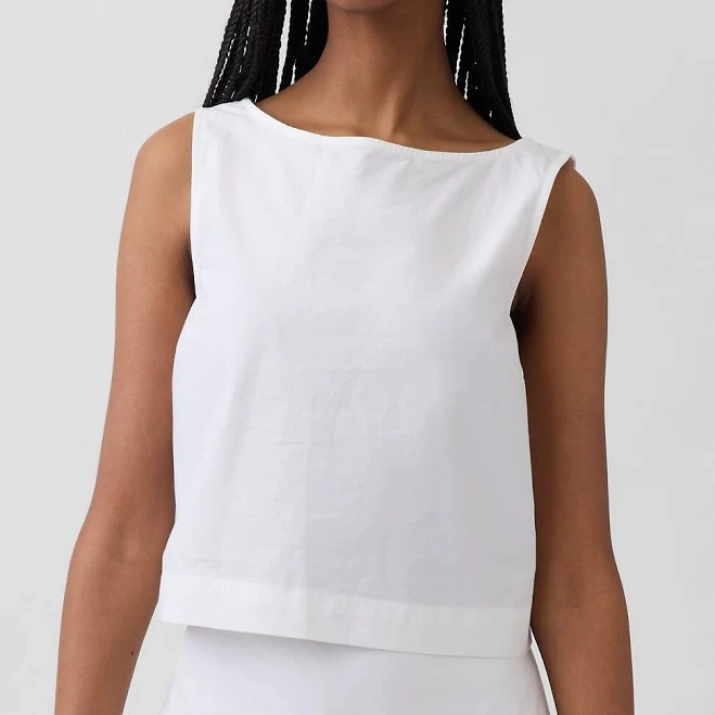 top Gap Women's Poplin Boatneck Tank Top Gap $59.95