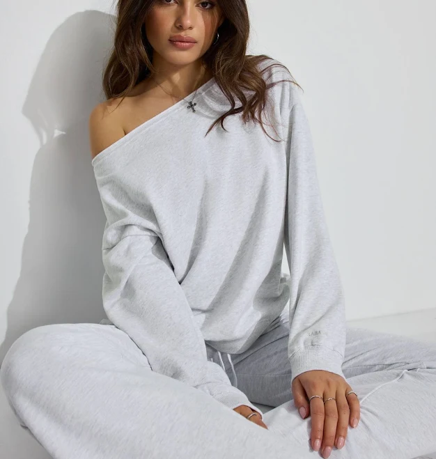 off-shoulder top Garage Women's Off Shoulder SoftTerry Sweatshirt Garage $59.95