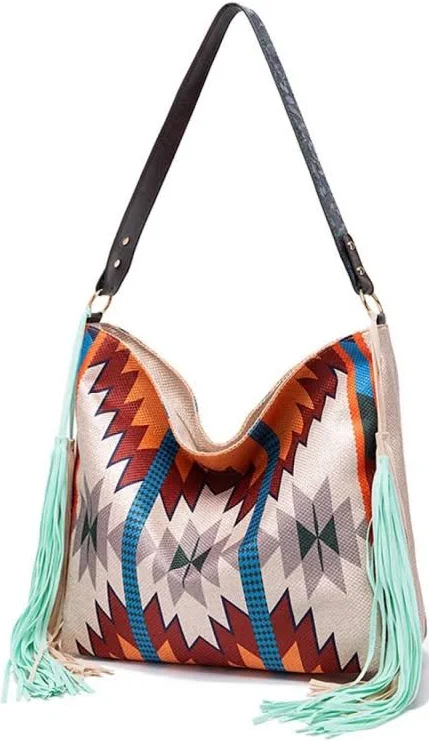 bag Geometric Canvas Tote Bag Lily Bloom Store $48.09
