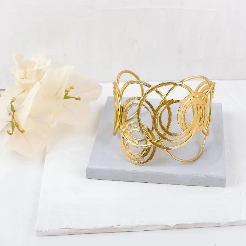 accessory Gold Statement Cuff Bracelet Etsy - OrlySegal $261