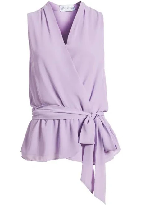 sleeveless top Golriz Wrap Tie Waist Sleeveless Top In Purple ModeSens $62