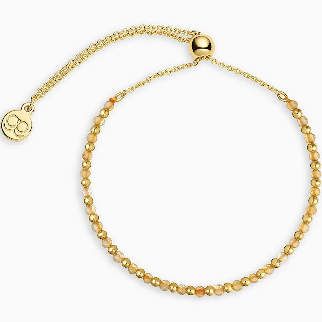 accessory Gorjana Women's 18k Gold-Plated Brass Citrine Power Gemstone Brooks Bracelet gorjana $50