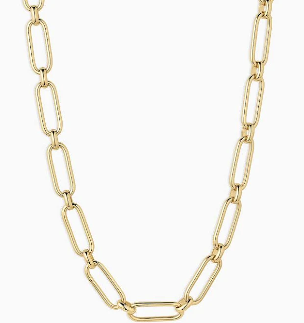 accessory Gorjana Women's Zoey Statement Link Necklace in 18k Gold gorjana $98
