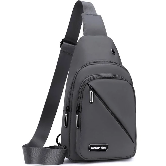 bag Grey Small Nylon Crossbody Sling Bag For Men, Women, Casual Chest eBay - dovella1329 $33.15