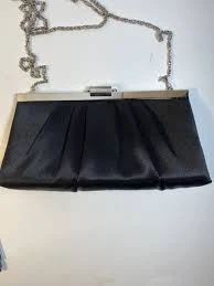 bag Gunne Sax Satin Evening Clutch Bag with Silver Chain eBay $12.99