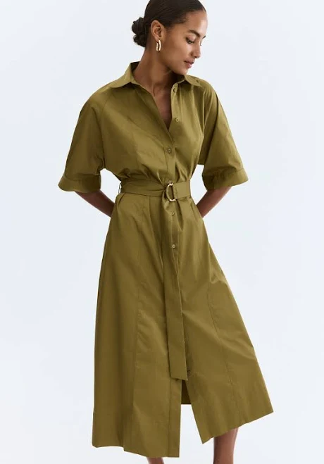 dress H&M Ladies Cotton Poplin Shirt Dress H&M $49.99