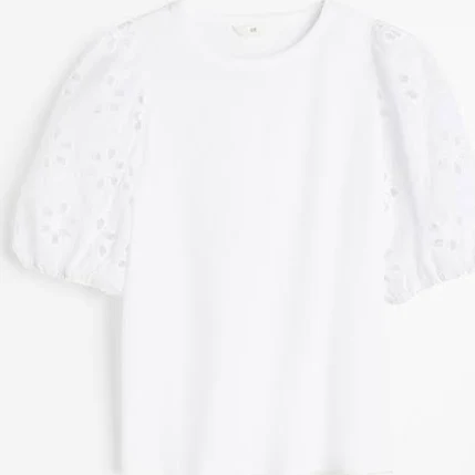 top H&M Ladies Eyelet Embroidered Top H&M $19.99