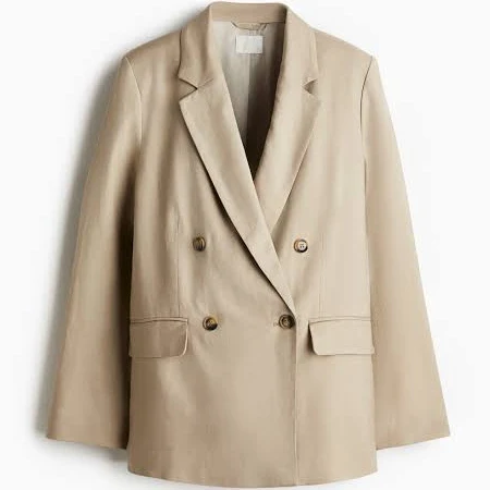 outerwear H&M Ladies Linen-Blend Blazer H&M $44.99