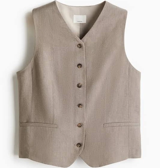 matching set H&M Ladies Linen-Blend Suit Vest H&M $26.99