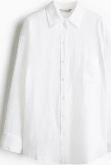 outerwear H&M Ladies Oversized Linen Shirt H&M $47.99