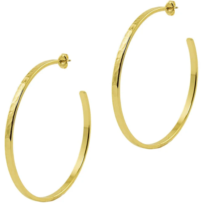 accessory Hammered Gold Hoops Cynthia Rybakoff $108