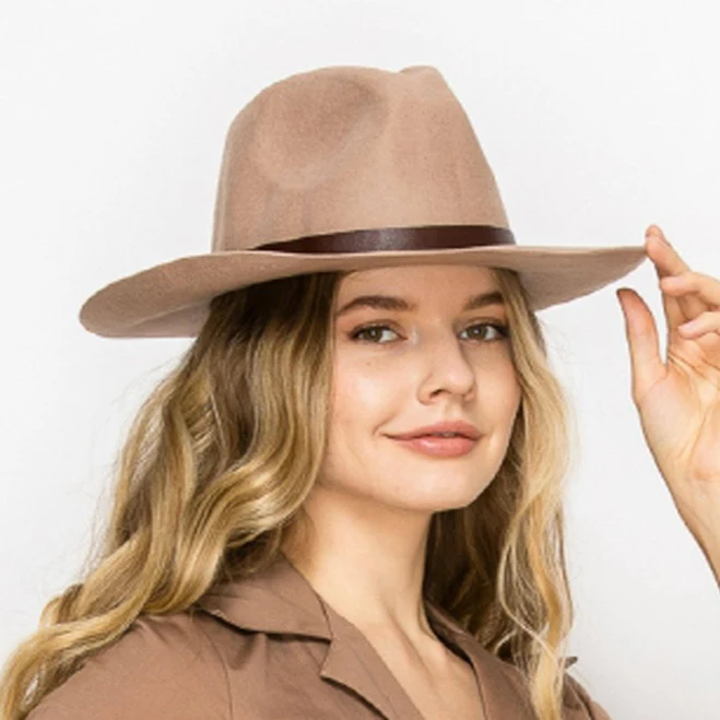 accessory Handmade Leather Rancher Hat with Felt Etsy - Seller $35.6