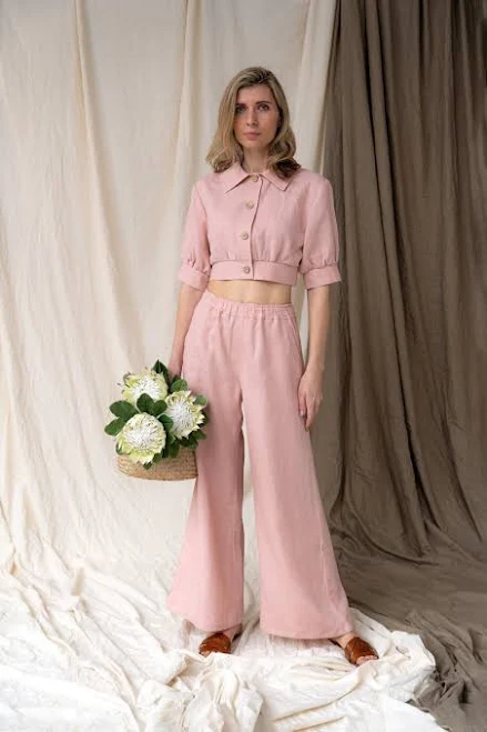 matching set Handmade Linen Two Piece Set Etsy - MyLinenSoul $255.1