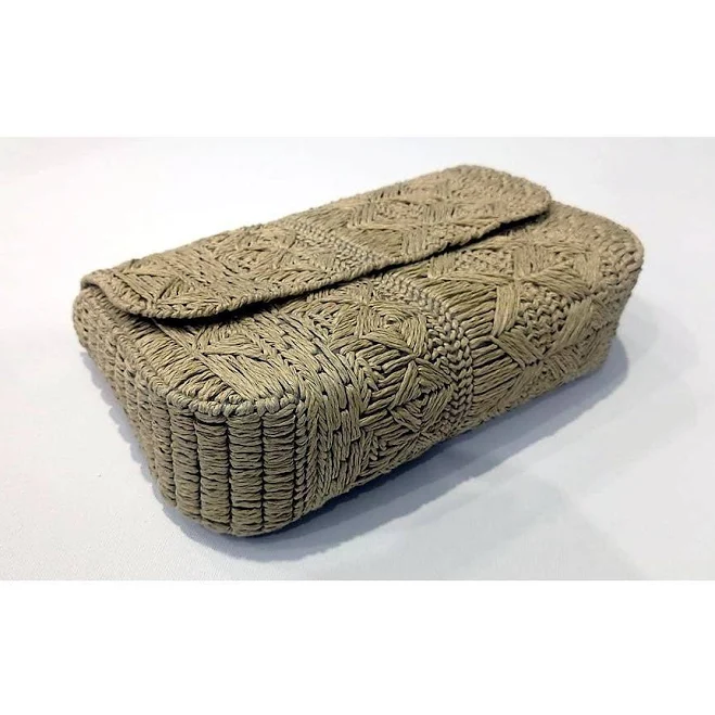 bag Handmade Raffia Woven Clutch with Magnetic Closure Etsy - Seller $76