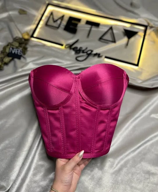 top Handmade Satin Corset Bustier Etsy - Seller $87.75