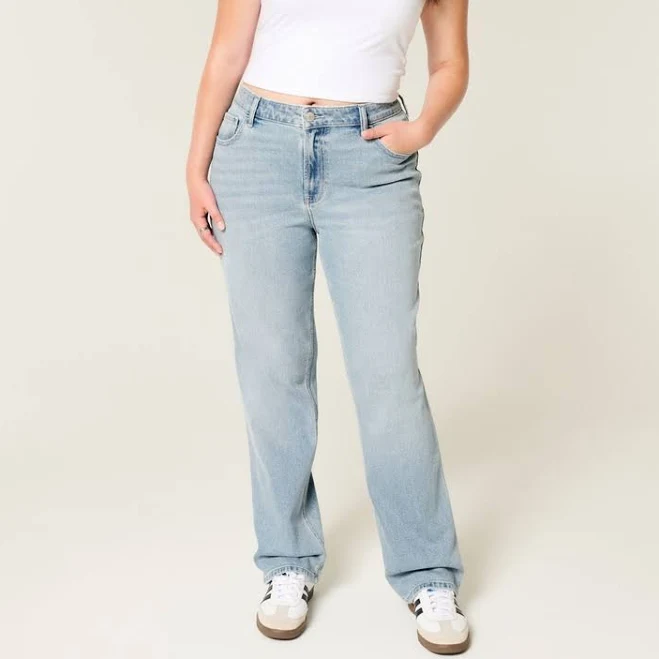 jeans Hollister Women's High-Rise Straight Jeans Hollister Co - Official $39