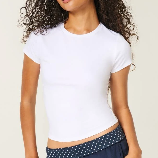 top Hollister Women's Seamless Baby Tee Hollister Co - Official $19.95