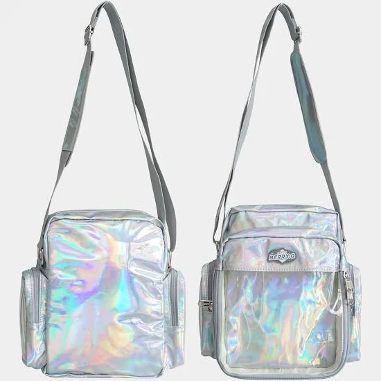 bag Holographic Silver Crossbody Bag with Display Window DevilInspired $45