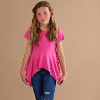top Hot Pink Boho Shirt - Hot Pink High Low Shirt - Hot Pink Shirt - Hot Pink Tunic Shirt Whitney Elizabeth $20