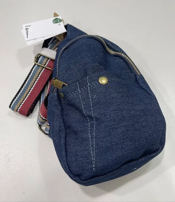 bag I Am- Women's Blue Wash Denim Cross Body Bag- One Size eBay - whickeddeals $15.41