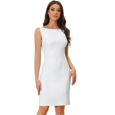 dress Inspire Chic Women's Sleeveless Boat Neck Sheath Dress Target $40.99