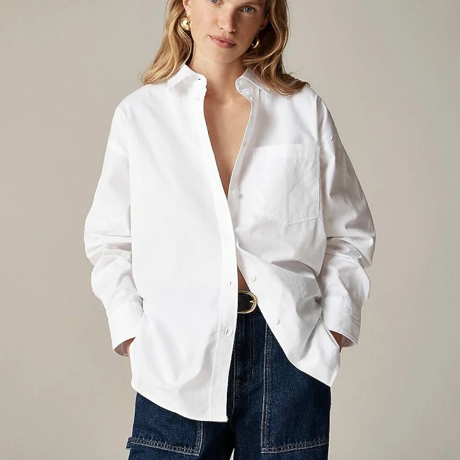 oversized shirt J.Crew Women's Étienne Oversized Oxford Shirt J.Crew $89.5