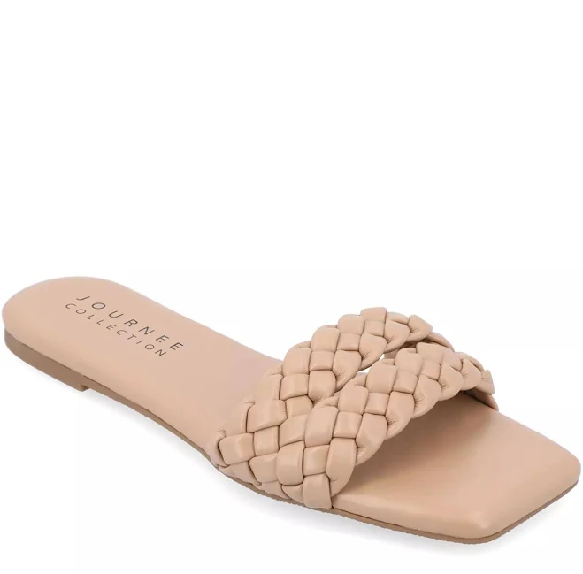 shoes Journee Collection Women's Sawyerr Braided Slide Sandals DSW $39.99