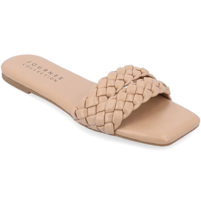 shoes Journee Collection Women's Sawyerr Braided Slide Sandals Kohl's $44.99