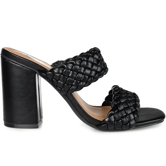 shoes JOURNEE Women's Melissa Block Heel Slide Sandals Journee Collection $29.99