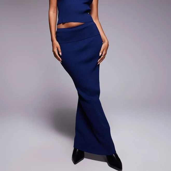 maxi skirt Kaiia Exclusive Rib Knit Maxi Skirt ASOS $52