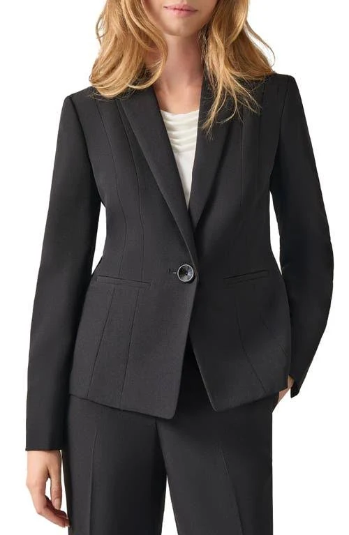 outerwear Kasper Women's Stretch Crepe One Button Blazer Nordstrom $99