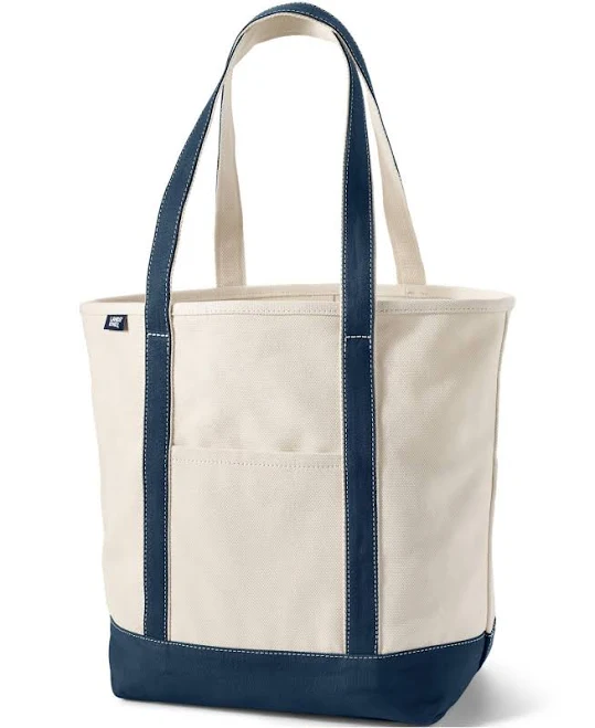 bag Lands' End Large 5 Pocket Open Top Long Handle Canvas Tote Bag Macy's $34.97