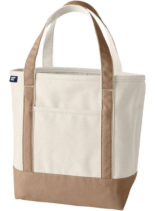 bag Lands' End Medium 5 Pocket Open Top Canvas Tote Bag Kohl's $39.95